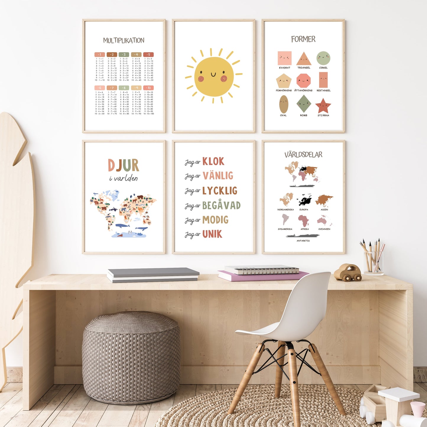 Lärorikt superpaket: 43 pedagogiska, motiverande och inspirerande affischer för barnrummet! (utskrivbar produkt)