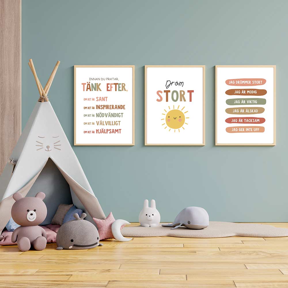 Lärorikt superpaket: 43 pedagogiska, motiverande och inspirerande affischer för barnrummet! (utskrivbar produkt)
